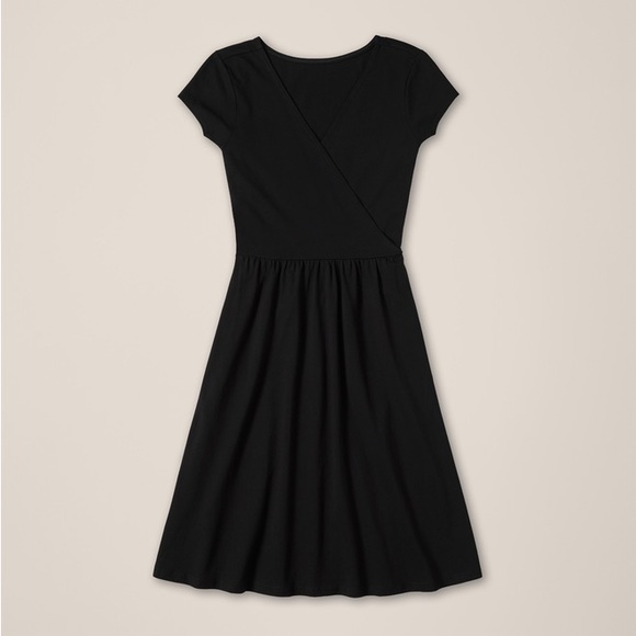 Pact Dresses & Skirts - Fit & Flare Crossover Dress - Black